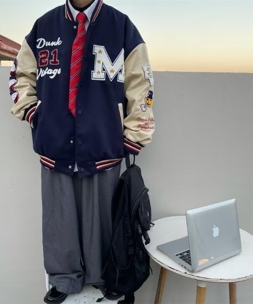 MGV(エムジーヴィー)の「ビックシルエットスタジャン(スタジャン・メンズ・ネイビー/レッド/グリーン・MEDIUM/LARGE/X-LARGE)」の12枚目の写真