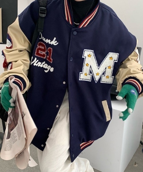 MGV(エムジーヴィー)の「ビックシルエットスタジャン(スタジャン・メンズ・ネイビー/レッド/グリーン・MEDIUM/LARGE/X-LARGE)」の9枚目の写真