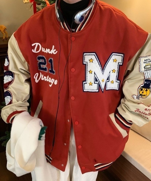 MGV(エムジーヴィー)の「ビックシルエットスタジャン(スタジャン・メンズ・ネイビー/レッド/グリーン・MEDIUM/LARGE/X-LARGE)」の5枚目の写真