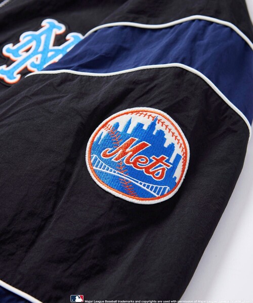 【PUBLUX】MLB 別注パネルナイロンジャケット/ブルゾン※訳あり中古品 MLB（メジャーリーグベースボール）の「【22FW】【MLB