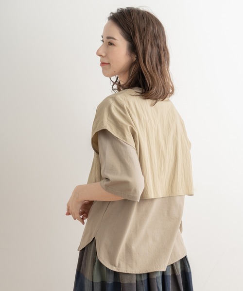 Kelen（ケレン）の「「KELEN / ケレン」LAYERED TOPS / HABOI（Tシャツ 