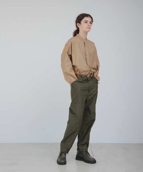 Sandinista(サンディニスタ)の「Cotton Linen Band Collar Shirt / コットンリネンバンドカラーシャツ(シャツ/ブラウス・メンズ・ベージュ/ネイビー・LARGE/MEDIUM/SMALL)」の11枚目の写真