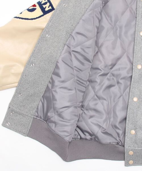 JEANS FACTORY （ジーンズファクトリー）の「【FINEBOYS 2月号掲載】[Jeans Factory Clothes/ジーンズファクトリークローズ] PENNSYLVANIA カレッジロゴワッペンスタジャン（スタジャン・レディース・グレー/ワイン・S/L/M）」の12枚目の写真
