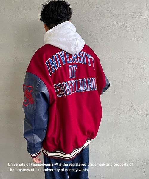 JEANS FACTORY （ジーンズファクトリー）の「【FINEBOYS 2月号掲載】[Jeans Factory Clothes/ジーンズファクトリークローズ] PENNSYLVANIA カレッジロゴワッペンスタジャン（スタジャン・レディース・グレー/ワイン・S/L/M）」の21枚目の写真