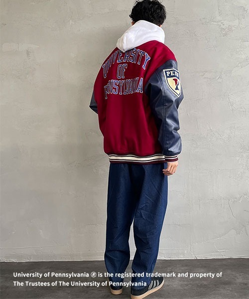JEANS FACTORY （ジーンズファクトリー）の「【FINEBOYS 2月号掲載】[Jeans Factory Clothes/ジーンズファクトリークローズ] PENNSYLVANIA カレッジロゴワッペンスタジャン（スタジャン・レディース・グレー/ワイン・S/L/M）」の18枚目の写真
