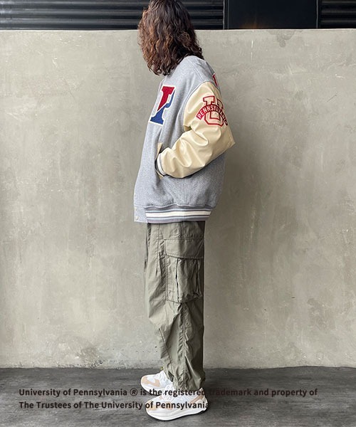 JEANS FACTORY （ジーンズファクトリー）の「【FINEBOYS 2月号掲載】[Jeans Factory Clothes/ジーンズファクトリークローズ] PENNSYLVANIA カレッジロゴワッペンスタジャン（スタジャン・レディース・グレー/ワイン・S/L/M）」の14枚目の写真