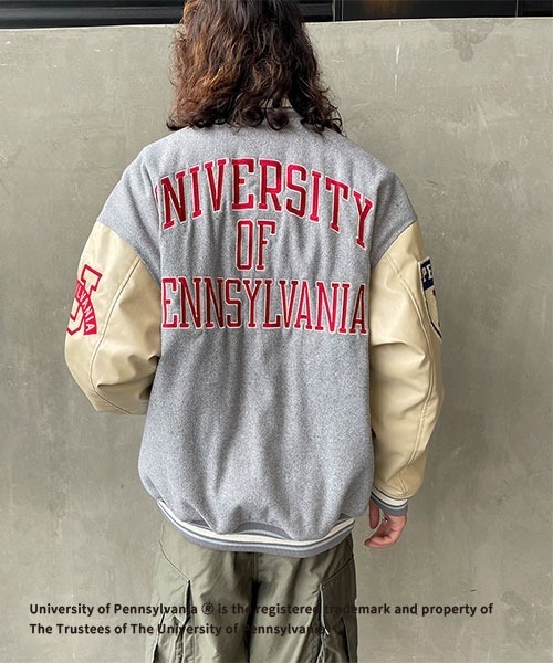JEANS FACTORY （ジーンズファクトリー）の「【FINEBOYS 2月号掲載】[Jeans Factory Clothes/ジーンズファクトリークローズ] PENNSYLVANIA カレッジロゴワッペンスタジャン（スタジャン・レディース・グレー/ワイン・S/L/M）」の20枚目の写真