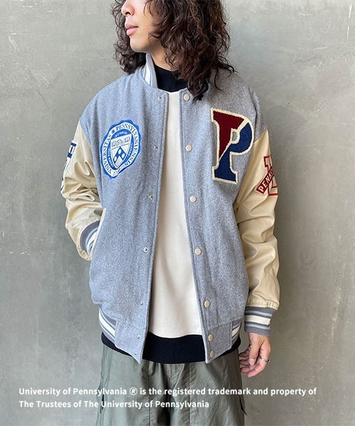 JEANS FACTORY （ジーンズファクトリー）の「【FINEBOYS 2月号掲載】[Jeans Factory Clothes/ジーンズファクトリークローズ] PENNSYLVANIA カレッジロゴワッペンスタジャン（スタジャン・レディース・グレー/ワイン・S/L/M）」の13枚目の写真