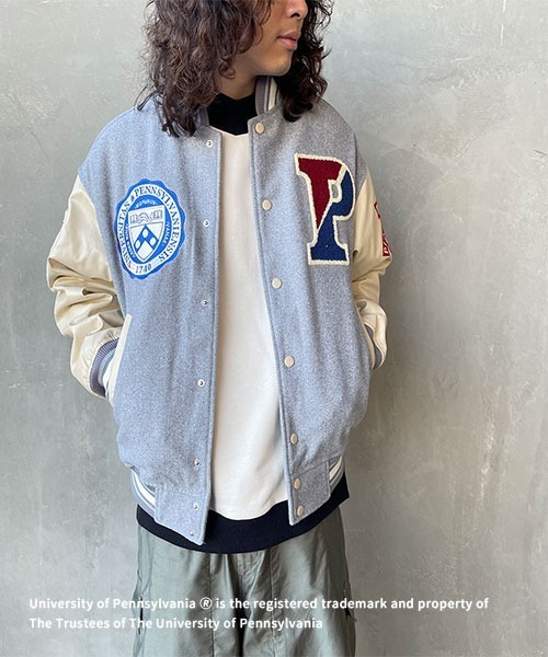 JEANS FACTORY （ジーンズファクトリー）の「【FINEBOYS 2月号掲載】[Jeans Factory Clothes/ジーンズファクトリークローズ] PENNSYLVANIA カレッジロゴワッペンスタジャン（スタジャン・レディース・グレー/ワイン・S/L/M）」の19枚目の写真