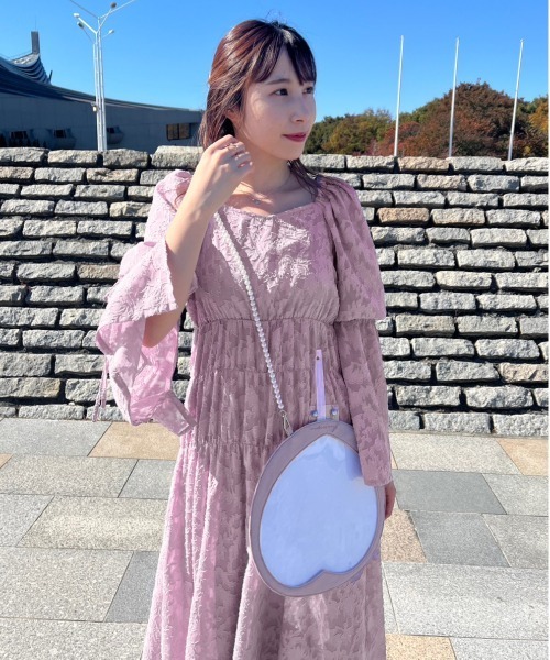 OLIVE des OLIVE（オリーブデオリーブ）の「【スタッフ考案】袖スリットシャーリングワンピース（ワンピース・レディース・アイボリー/ラベンダー・FREE）」の12枚目の写真