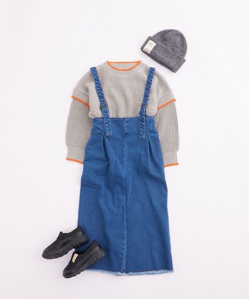 CIAOPANIC TYPY(チャオパニックティピー)の「【KIDS】アゼアミ配色ジャガードニット(ニット/セーター・キッズ・グレー/ブラック/グリーン/アイボリー・S/M/L/XL/XXL)」の7枚目の写真