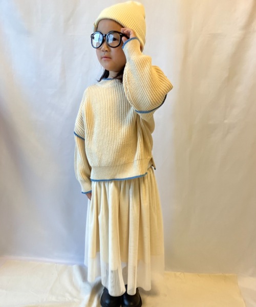 CIAOPANIC TYPY(チャオパニックティピー)の「【KIDS】アゼアミ配色ジャガードニット(ニット/セーター・キッズ・グレー/ブラック/グリーン/アイボリー・S/M/L/XL/XXL)」の20枚目の写真