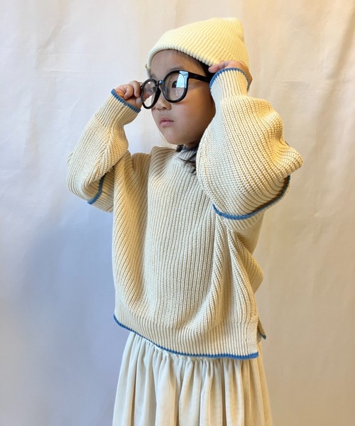 CIAOPANIC TYPY(チャオパニックティピー)の「【KIDS】アゼアミ配色ジャガードニット(ニット/セーター・キッズ・グレー/ブラック/グリーン/アイボリー・S/M/L/XL/XXL)」の19枚目の写真