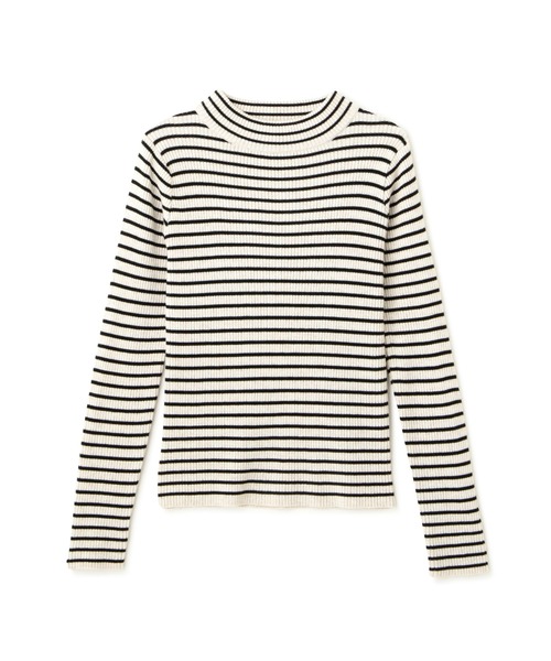 FREE'S MART（フリーズマート）の「◆ハイネックリブニット（ニット/セーター・レディース・ホワイト系その他/ブラック/ホワイト/グリーン・FREE）」の2枚目の写真