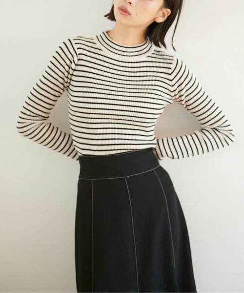 FREE'S MART（フリーズマート）の「◆ハイネックリブニット（ニット/セーター・レディース・ホワイト系その他/ブラック/ホワイト/グリーン・FREE）」の15枚目の写真