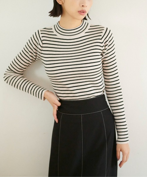 FREE'S MART（フリーズマート）の「◆ハイネックリブニット（ニット/セーター・レディース・ホワイト系その他/ブラック/ホワイト/グリーン・FREE）」の16枚目の写真