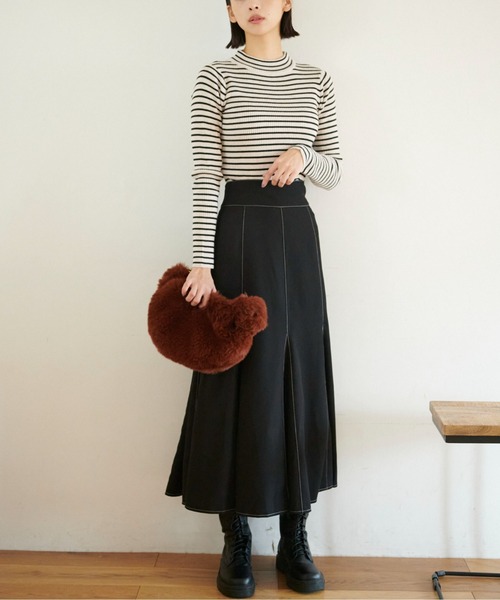 FREE'S MART（フリーズマート）の「◆ハイネックリブニット（ニット/セーター・レディース・ホワイト系その他/ブラック/ホワイト/グリーン・FREE）」の18枚目の写真