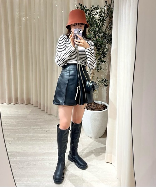 FREE'S MART（フリーズマート）の「◆ハイネックリブニット（ニット/セーター・レディース・ホワイト系その他/ブラック/ホワイト/グリーン・FREE）」の5枚目の写真