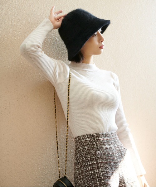 FREE'S MART（フリーズマート）の「◆ハイネックリブニット（ニット/セーター・レディース・ホワイト系その他/ブラック/ホワイト/グリーン・FREE）」の8枚目の写真