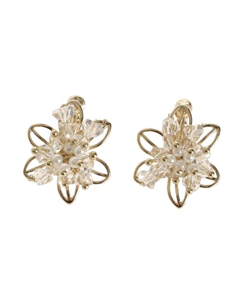 MERCURYDUO（マーキュリーデュオ）の「フラワービジューイヤリング（イヤリング・レディース・シルバー/ゴールド・FREE）」の2枚目の写真