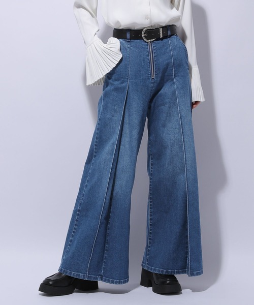 ラングラー　デニムパンツ　ハレ　ジップパンツ HARE（ハレ）の「ZIPタックワイドデニムパンツ(HARE)（デニム