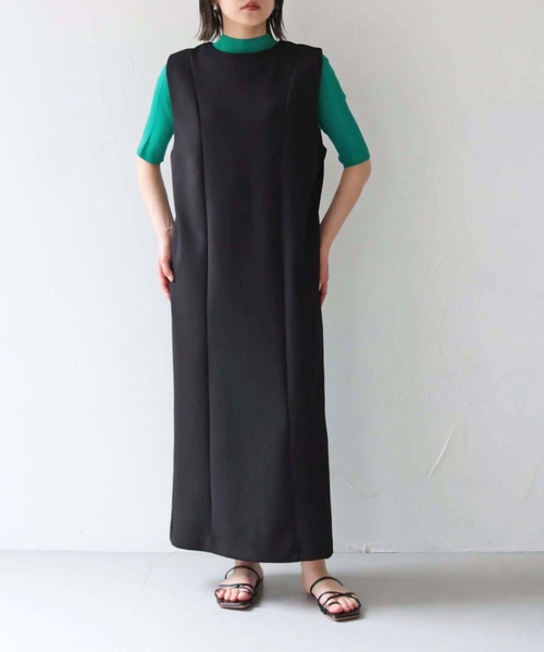 Lant Kalte（ラントカルテ）の「【Lant Kalte】3wayダンボールジレワンピース（ワンピース・レディース・ブラック/カーキ・M）」の6枚目の写真