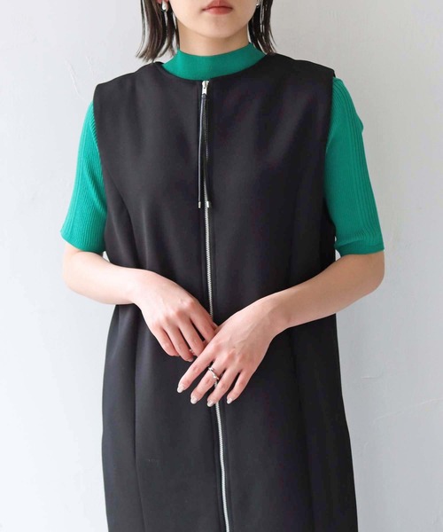 Lant Kalte（ラントカルテ）の「【Lant Kalte】3wayダンボールジレワンピース（ワンピース・レディース・ブラック/カーキ・M）」の5枚目の写真