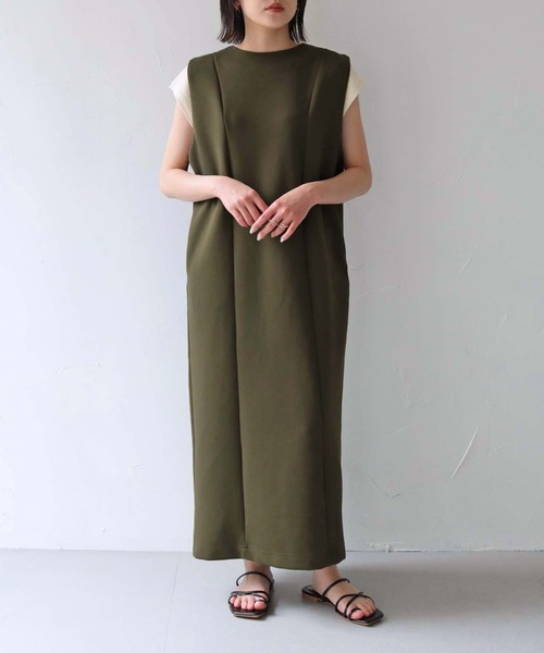 Lant Kalte（ラントカルテ）の「【Lant Kalte】3wayダンボールジレワンピース（ワンピース・レディース・ブラック/カーキ・M）」の20枚目の写真