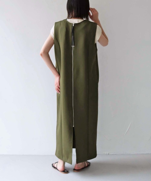 Lant Kalte（ラントカルテ）の「【Lant Kalte】3wayダンボールジレワンピース（ワンピース・レディース・ブラック/カーキ・M）」の21枚目の写真