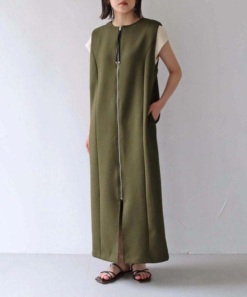 Lant Kalte（ラントカルテ）の「【Lant Kalte】3wayダンボールジレワンピース（ワンピース・レディース・ブラック/カーキ・M）」の18枚目の写真