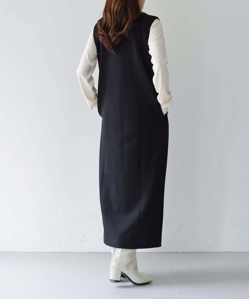 Lant Kalte（ラントカルテ）の「【Lant Kalte】3wayダンボールジレワンピース（ワンピース・レディース・ブラック/カーキ・M）」の12枚目の写真