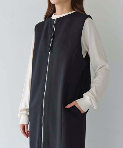 Lant Kalte（ラントカルテ）の「【Lant Kalte】3wayダンボールジレワンピース（ワンピース・レディース・ブラック/カーキ・M）」の13枚目の写真