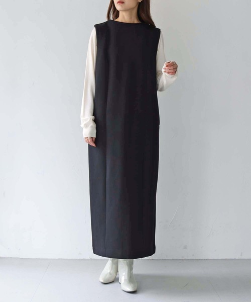 Lant Kalte（ラントカルテ）の「【Lant Kalte】3wayダンボールジレワンピース（ワンピース・レディース・ブラック/カーキ・M）」の14枚目の写真