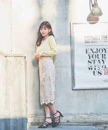 PROPORTION BODY DRESSING | スプリングフラワーケミカルレースタイトスカート / 1213120107(スカート)