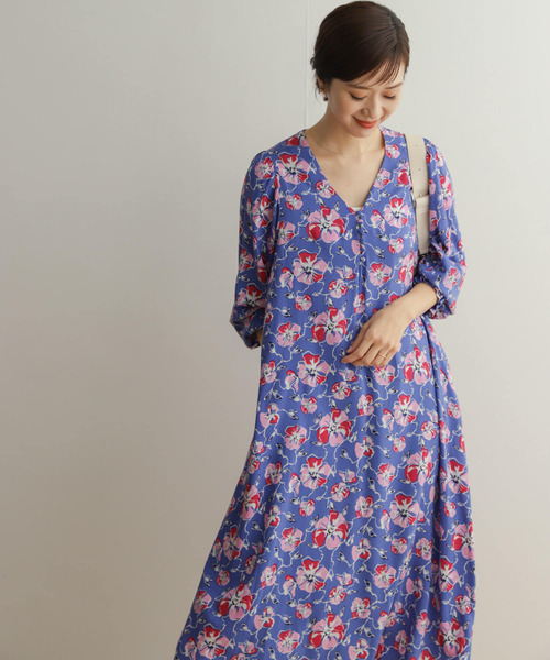 【セール】カラーグランドフラワープリントワンピース（ワンピース）｜URBAN RESEARCH DOORS（アーバンリサーチドアーズ）