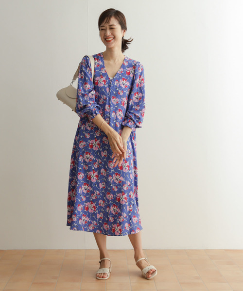 【セール】カラーグランドフラワープリントワンピース（ワンピース）｜URBAN RESEARCH DOORS（アーバンリサーチドアーズ）