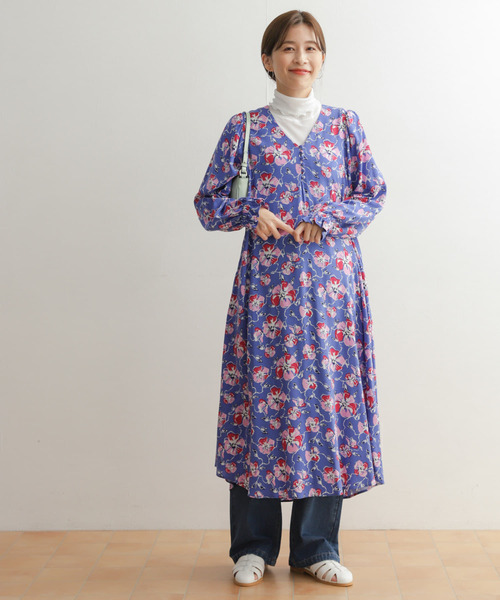 【セール】カラーグランドフラワープリントワンピース（ワンピース）｜URBAN RESEARCH DOORS（アーバンリサーチドアーズ）