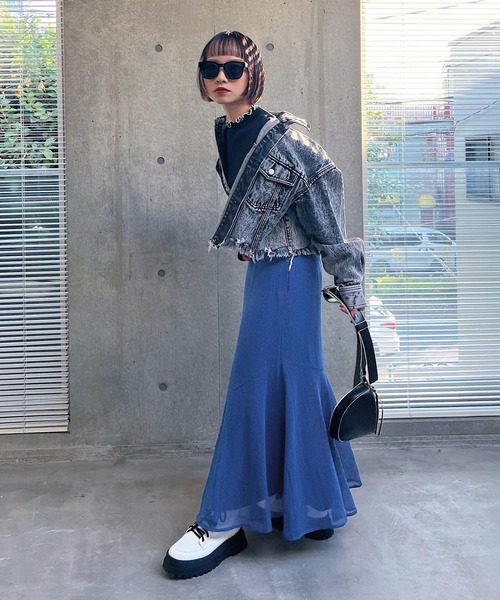 PAGEBOY（ページボーイ）の「メッシュレースマーメイドスカート