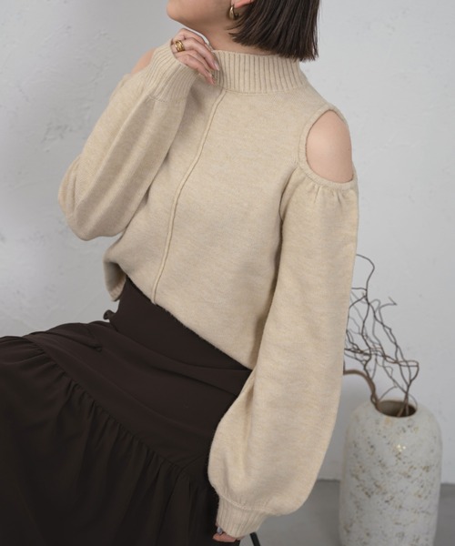 美品マチャットmachattベージュオフショルダーリブニットノベルティ付き 楽天市場】【美品】 MACHATT / マチャット | スリット