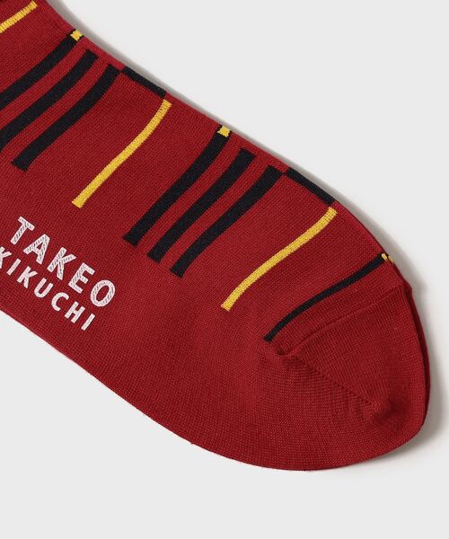 TAKEO KIKUCHI（タケオキクチ）の「◆切り替えボーダー ソックス（ソックス/靴下・メンズ・モスグリーン系2/ネイビー系2/ワイン系4・00）」の7枚目の写真