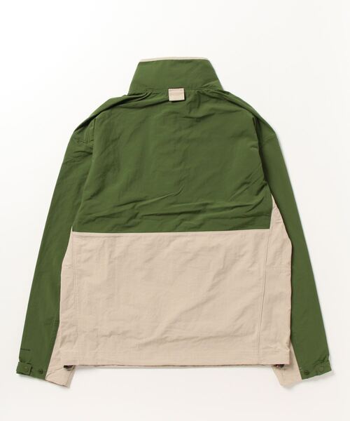 Columbia（コロンビア）の「columbia/コロンビア デシュートバレーウインドシェル 撥水 UVケア ポケット WM7495（ノーカラージャケット・メンズ・カーキ/オレンジ・XL/M/L）」の3枚目の写真