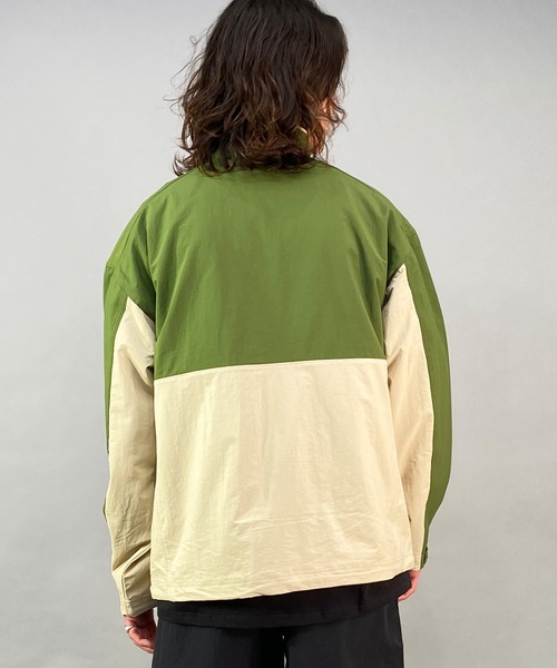 Columbia（コロンビア）の「columbia/コロンビア デシュートバレーウインドシェル 撥水 UVケア ポケット WM7495（ノーカラージャケット・メンズ・カーキ/オレンジ・XL/M/L）」の6枚目の写真