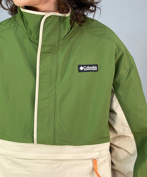 Columbia（コロンビア）の「columbia/コロンビア デシュートバレーウインドシェル 撥水 UVケア ポケット WM7495（ノーカラージャケット・メンズ・カーキ/オレンジ・XL/M/L）」の5枚目の写真