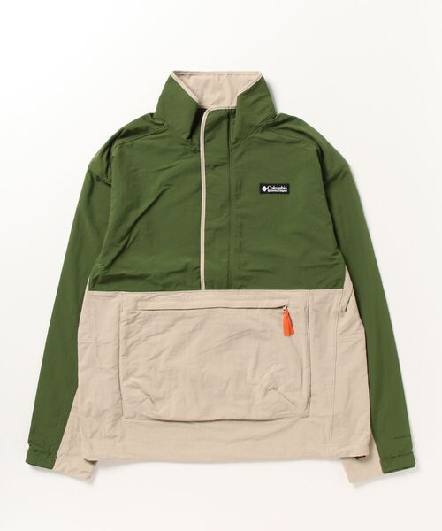 Columbia（コロンビア）の「columbia/コロンビア デシュートバレーウインドシェル 撥水 UVケア ポケット WM7495（ノーカラージャケット・メンズ・カーキ/オレンジ・XL/M/L）」の18枚目の写真