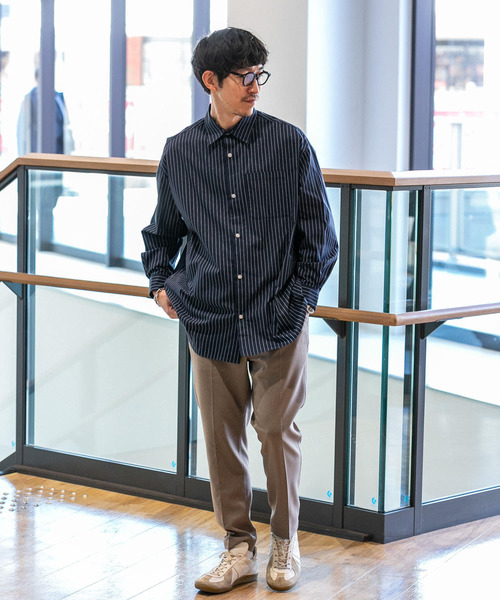 ITEMS URBANRESEARCH（アイテムズ アーバンリサーチ）の「ポリツイル テーパードパンツ（スラックス・メンズ・チャコールグレー/ベージュ/ネイビー・MEDIUM/LARGE）」の22枚目の写真