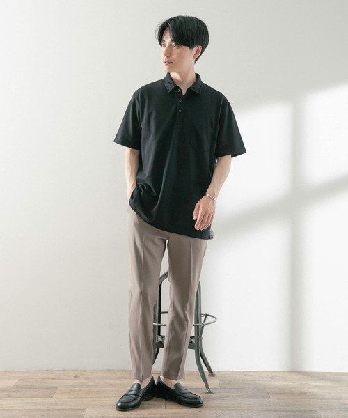 ITEMS URBANRESEARCH（アイテムズ アーバンリサーチ）の「ポリツイル テーパードパンツ（スラックス・メンズ・チャコールグレー/ベージュ/ネイビー・MEDIUM/LARGE）」の6枚目の写真