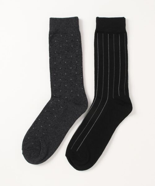 TONE SELECT GOODS(トーンセレクトグッズ)の「【urge】 〈アソート 2足セット〉 メンズ 綿混 クルー丈 ソックス 【抗菌防臭】(ソックス/靴下・メンズ・ブラック系3/ブラック系4/ブラック系2/ブラック系1/ブラック系5・FREE)」の3枚目の写真