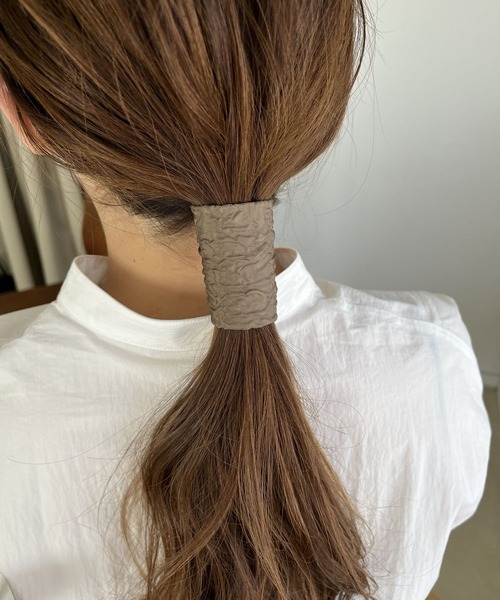 LOWRYS FARM（ローリーズファーム）の「ジャガードヘアカフ　195759（バレッタ/ヘアクリップ・レディース・ダークブラウン/ブラウン/アイボリー/ホワイト/ブラック・FREE）」の3枚目の写真