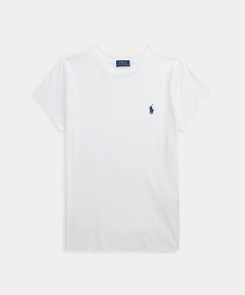 POLO RALPH LAUREN（ポロ ラルフ ローレン）の「コットン ジャージー クルーネック Tシャツ（Tシャツ/カットソー・レディース・ホワイト・M/S/XL/L/XS）」の4枚目の写真