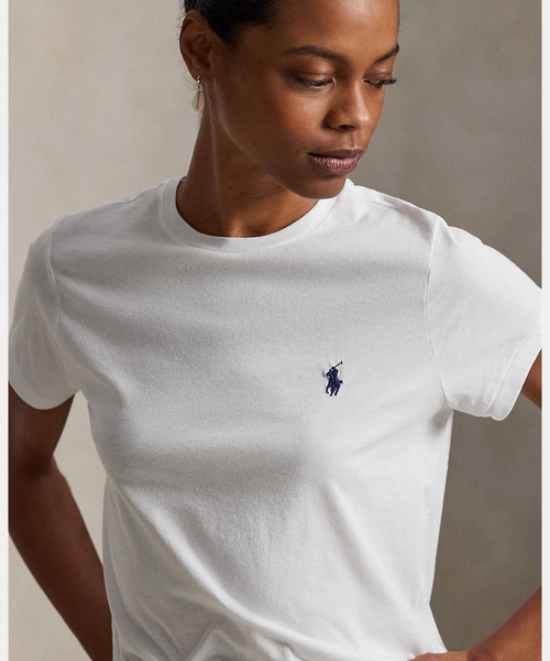 POLO RALPH LAUREN（ポロ ラルフ ローレン）の「コットン ジャージー クルーネック Tシャツ（Tシャツ/カットソー・レディース・ホワイト・M/S/XL/L/XS）」の7枚目の写真